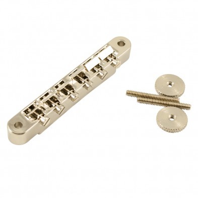 Kluson USA Replacement Non-Wired ABR-1 Tune-O-Matic Bridge With Brass Or  Nylon Saddles