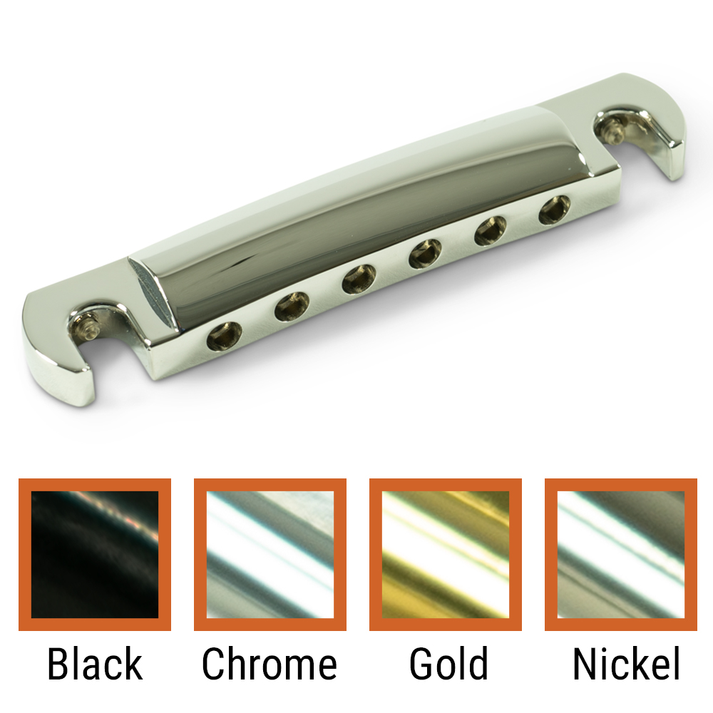 Kluson USA Aluminum Or Zinc Wraparound Tailpiece With Steel Studs