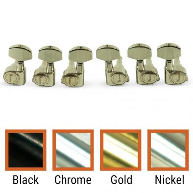 Locking Guitar Tuners Chrome 6 In-line 19:1 Machine Heads Tuning Pegs for  Fender Stratocaster/Telecaster